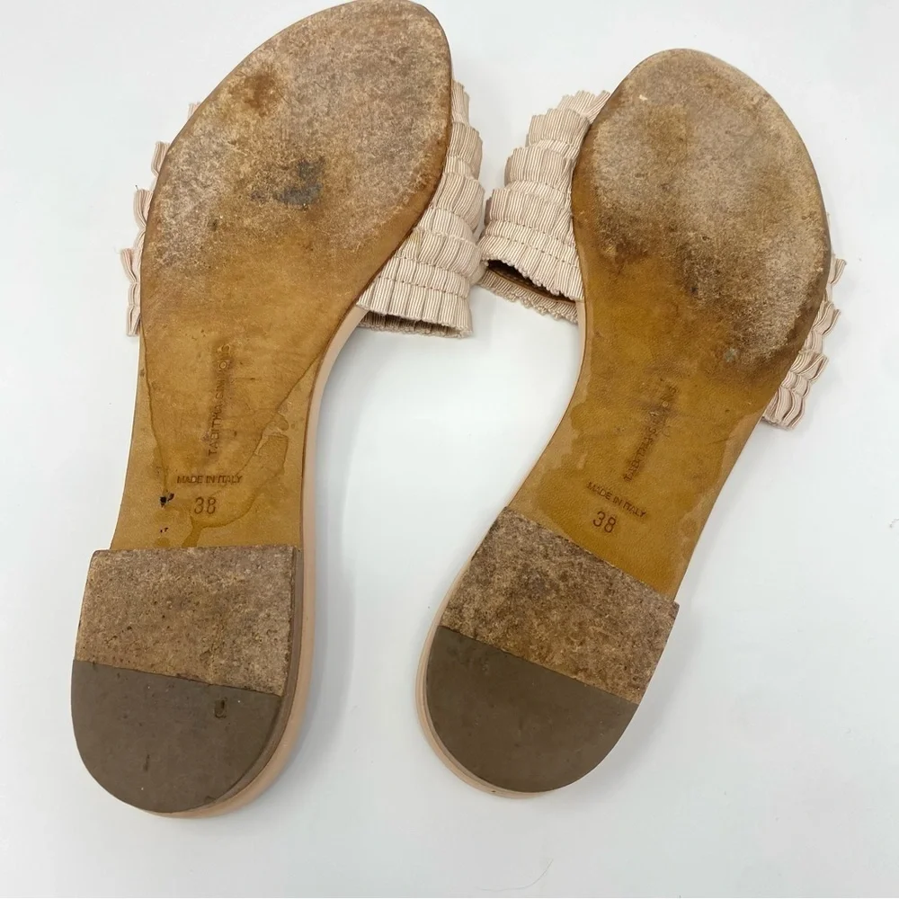 Tabitha Simmons Sprinkles Pleated Slide Sandals